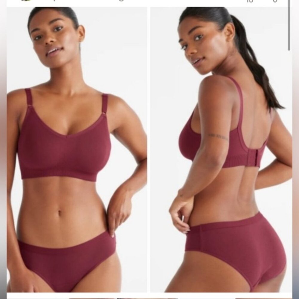 Knix Good to Go Seamless Bra Cranberry Medium